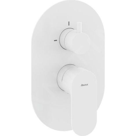 Ravak Eleganta - Mitigeur encastré 2 sorties, blanc mat X070264 (1/5)