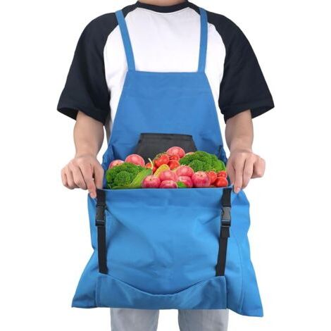 QORVA-Tablier de Jardinage, Ajustable Tablier Croisé dans le Dos Imperméable avec Poches Amovibles pour Homme et Femme pour Jardinage Récolte Désherbage Peinture (1/5)