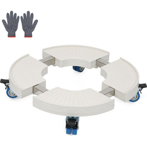 Randaco Carrello per piante, vassoio arrotolabile, dimensioni regolabili da 38a52cm, sottovaso per interni ed esterni (1/5)