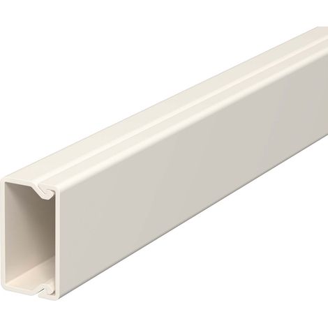 OBO Bettermann Wand- und Deckenkanal mit Bodenlochung 15x30x2000 Polyvinylchlorid cremeweiß RAL 9001, 32 Meter, 6025013