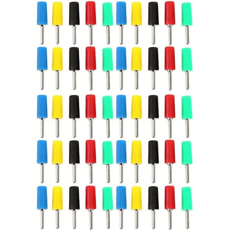 10er-Set gerade Bananenstecker aus Messing, PE-Bananenstecker, Kabelverbinder für Schweißmaschinen und Automobile