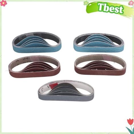 Tbest Ensemble de bandes abrasives Assortiment de bandes abrasives, affûteur de couteaux, outillage polissage 3/4 po 12 1/2po 12po (1/5)
