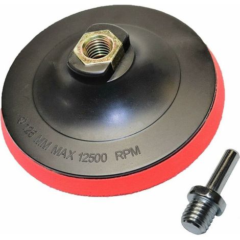 LaBlanc – Set bestehend aus 1 Schleifpad und -teller, 125-mm-Selbstklebe-Stützteller, Adapter (1/5)