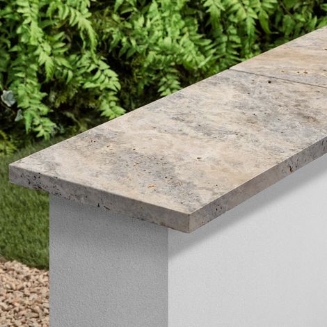 Couvertine Travertin Gris Silver 61x33x3 cm (à l'unité) - RO'MA NATURE