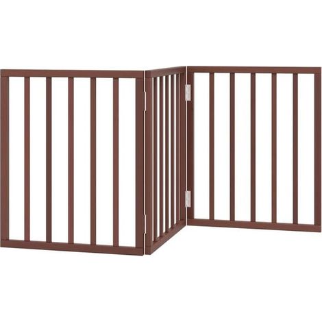 Porte pliante pour chien, modèle en 3 parties, 150 cm, bois de peuplier. (1/5)