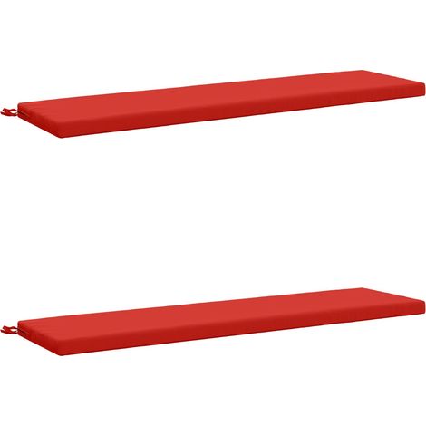 2-Piece Bench Cushions SOEST 100% Polyester Red 140 x 40 x 5 cm vidaXL (1/5)