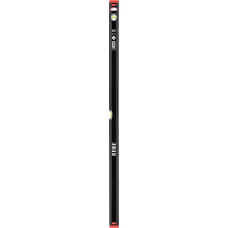 kwb Aluminium-Wasserwaage 120 cm, stoßfeste Libelle, 0,5 mm / m Genauigkeit, VPA-Geprüft, hoch präzise geschliffen, je 1 Horizontal- und Vertikallibelle inkl. Sturz-Schutz aus Gummi (1/5)