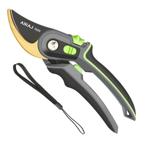 Tijeras de podar de jardín, tijeras de jardinería, podadora de derivación para madera fresca de hasta 28 mm de diámetro, cabezal de corte angular. (1/5)