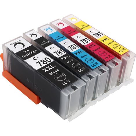 Klare, lichtechte und gleichmäßig druckende Tintenpatrone für PIXMA TS707, TR8570 und TS8170 (Schwarz, CMY) (1/5)