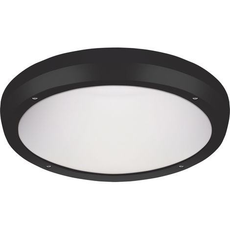 Plafoniera esterna tonda Ø30cm nera 2xE27 IP65 Struhm