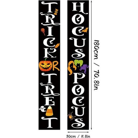 1 Panneau de porche, Décoration Halloween, Jour des Morts, Rideau de porte, Bannière murale, Extérieur et Intérieur (1/5)