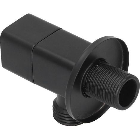 Robinet d'angle G1/2 noir pour lavabo et toilettes, accessoire salle de bain