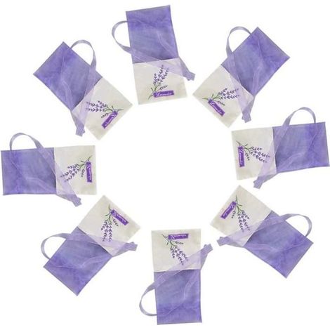 Lot de 30 sachets pour sachets parfumés à la lavande (vides), refermable par cordon, 30 unités, violet clair