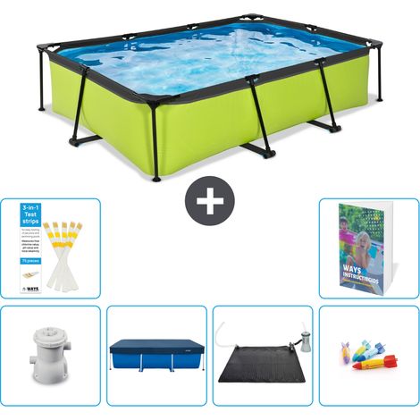 Exit Pool Rechteckig - 300x200x65 cm - 7-teilig S211