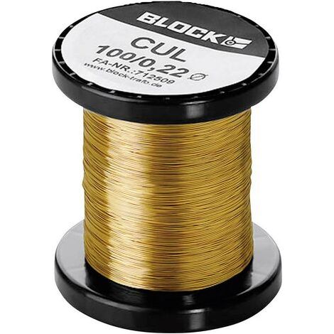 Block fil de cuivre émaillé diamètre 0,85 mm bobine 95 mètres (1/2)