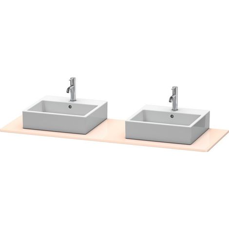 Console Duravit XSquare 063H, 1600x 550 mm, 2 aperture, Colore (anteriore/corpo): Albicocca Perla lacca lucida all'albicocca - XS063HB1010