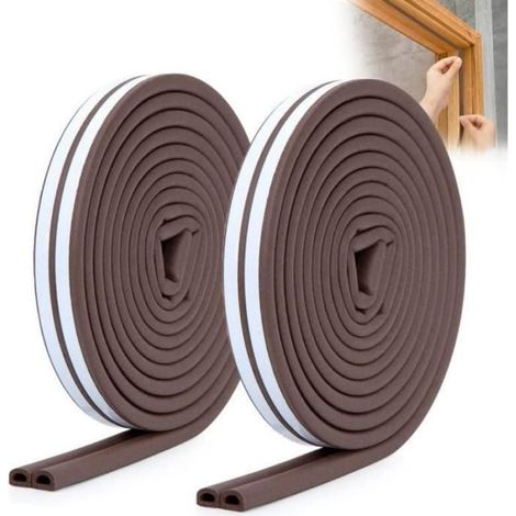 Bande de Joint D-Profil - Non spécifié - 16M - Caoutchouc EPDM - Isolation Anti Froid - Marron
