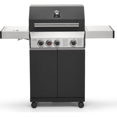 CosmoGrill 3+1 Platinum Black Gas Barbecue incl. Side Burner