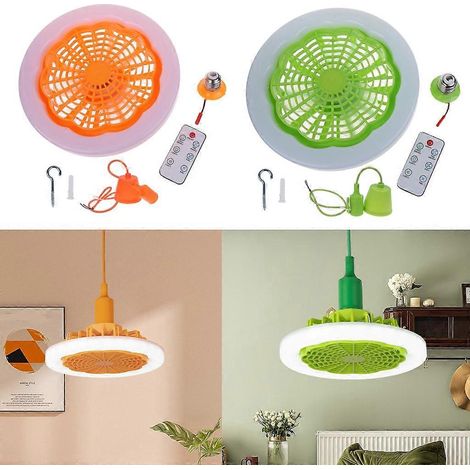 Ventilateur de plafond 30 W avec télécommande - Ventilateur de plafond simple avec lumière - Ventilateur domestique (1/4)