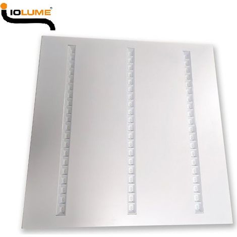 Pannello led quadrato 600x600mm per illuminazione professionale ugr16 4000k 40w 4000 lumen flicker free corpo alluminio bianco iolume io60026