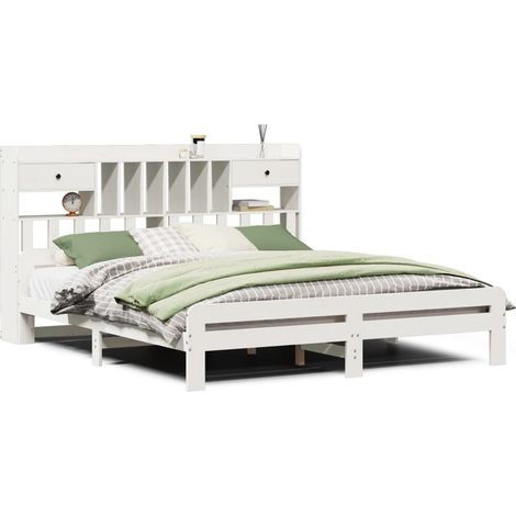 Maison Exclusive - Giroletto con Libreria senza Materasso 180x200 cm in Legno Pino