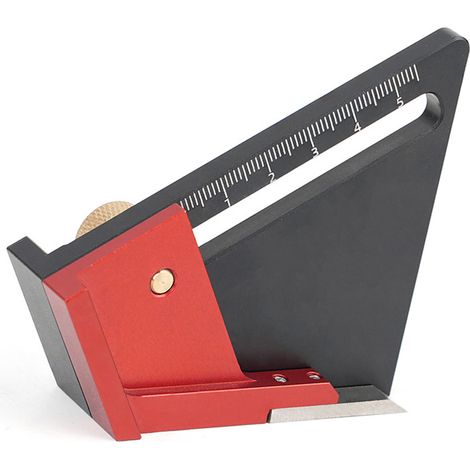 Centre de traçage pour bois 1/2 en alliage d'aluminium, outil de mesure et de coupe pour menuiserie, assemblage et sciage (1/5)