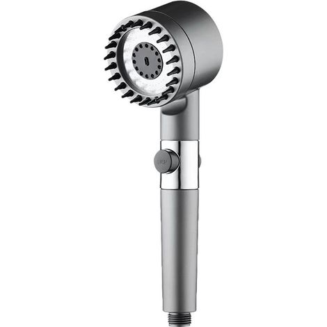 Soffione doccia ad alta pressione, soffione doccia anticalcare con funzione massaggiante e tappo, soffione doccia ad alta pressione con 3 tipi di ugelli, soffione doccia SPA/massaggiante