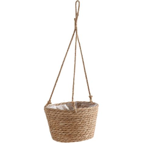 Panier suspendu en corde pour pots de fleurs, panier à plantes tressé en corde de coton, support de rangement pour plantes, décoration intérieure (1/5)