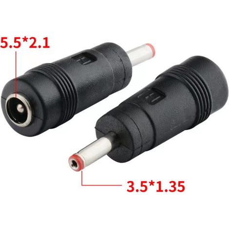 Gleichstromadapter: 5,5 x 2,5 mm Buchse auf 3,5 x 1,35 mm Buchse auf 4,0 x 1,7 mm Buchse. (1/4)
