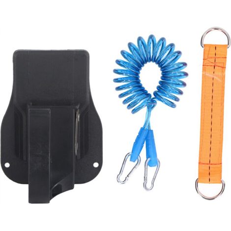 Drill holster, multifunctional belt holder with safety lanyard for impact drill (1/5)