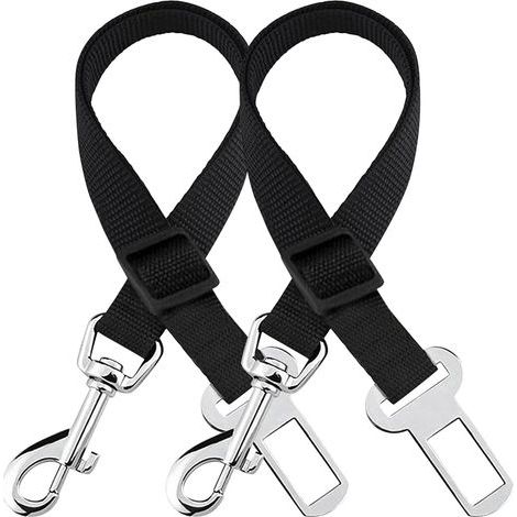 Ceinture de sécurité pour chien, réglable en nylon, compatible avec toutes les voitures, laisse de voiture pour chien, harnais de voyage pour chiens, chats et furets (1/4)