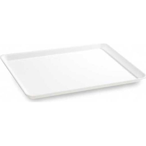 Plat en Plexiglas rectangulaire avec coins arrondis Blanc 365x275x17mm - Matériel CHR Pro