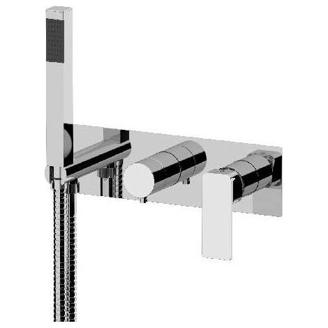 SET MISCELATORE A INCASSO A 3 VIE VASCA DOCCIA LINEA ICON Misura: Cromo