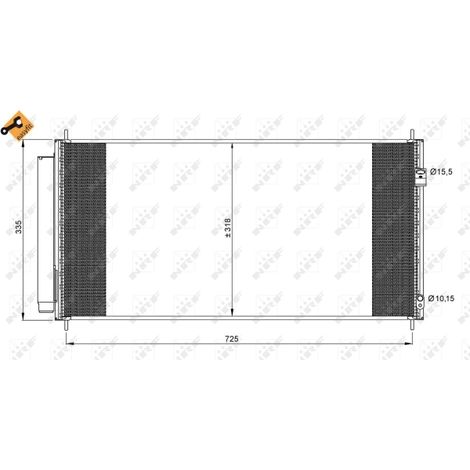Condenseur, climatisation NRF 35943 HONDA 80100SZTG01 80110SYY003 80110TF0003