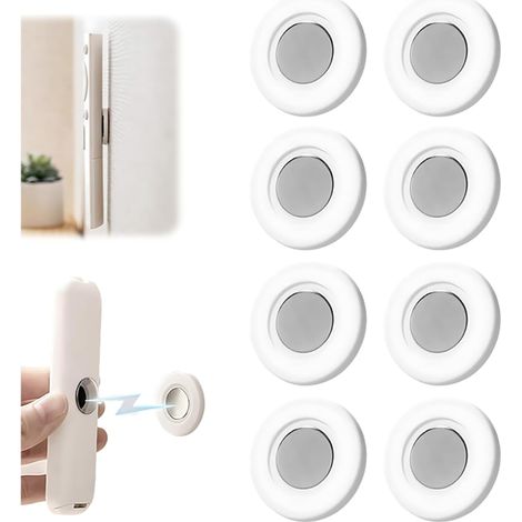 Magnetischer Fernbedienungshalter, Wandhalterung zur Aufbewahrung – selbstklebender TV-Fernbedienungshalter (8er-Pack)