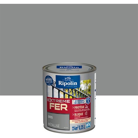 PPG – Peinture antirouille pour fer extérieur 0,25L – Métallisée – Application directe sur supports rouillés – Très haute protection 9 ans (1/5)