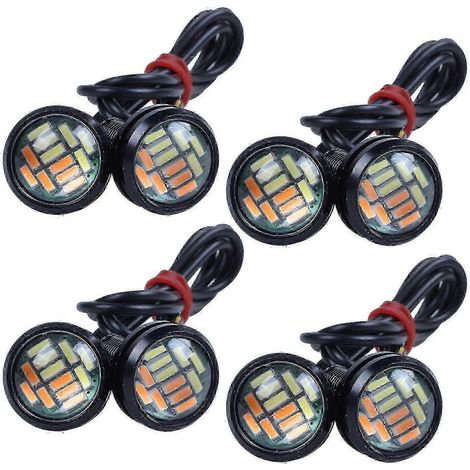 Feux de jour à LED 4014 DRL Eagle Eye améliorés à double couleur (8 pièces) (1/5)