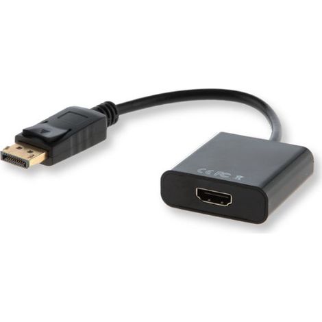 Adaptateur de câble vidéo Savio CL-55 0,2 m DisplayPort HDMI Type A (Standard) Noir (1/2)