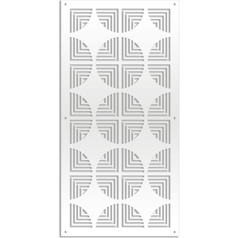 VINTAGERADIO - Pannello in PVC traforato - Parasole - Misura: 50x150 cm - Colore: bianco (1/2)
