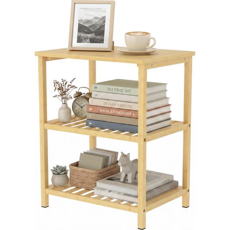 Table basse / table d'appoint, salon, plateau design, rangement caché, naturel, table salon, design contemporain (1/5)