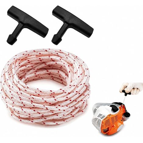 Corde de démarrage 10 m pour tondeuse et outils de jardin – câble de traction haute résistance universel – remplacement durable pour matériel thermique extérieur – utilisation flexible et découpe (1/5)
