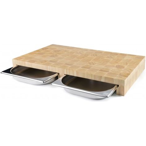 Tabla de cortar Lacor collect wood madera de caucho 61.5x34 cm