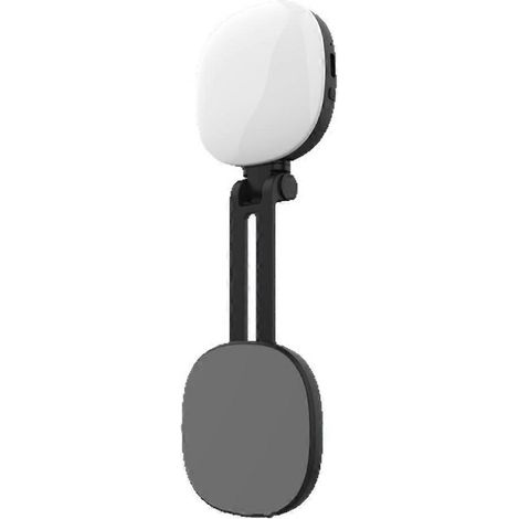 Tragbarer magnetischer Schminkspiegel mit integrierter LED-Beleuchtung, mini und faltbar, für Selfies und als Handyhalterung. (1/5)