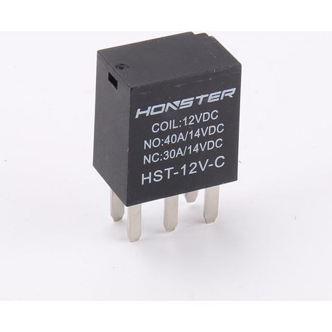 Relais 40A à quatre/cinq broches, commande 12V CC, petit relais de puissance, relais automobile, 12V cinq broches 40A/30A, petit relais de puissance 12V cinq broches 40/30A, commande CC. (1/4)