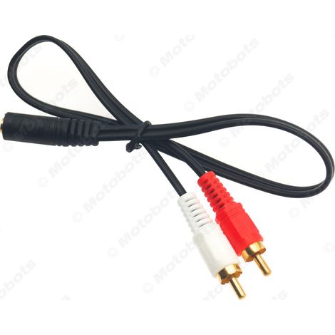3.5mm female to dual RCA male car audio cable, computer speaker connection cable, 40cm audio/video cable (1/4)