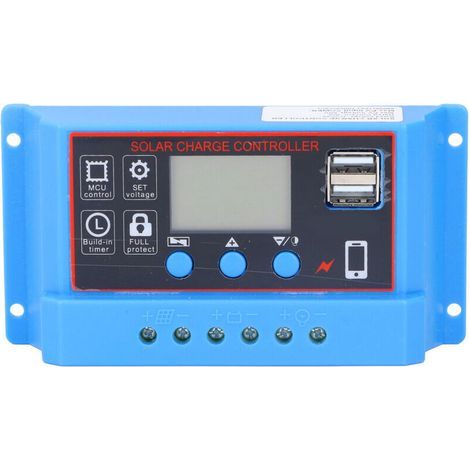 Régulateur de Charge PWM 30A pour Panneau Solaire 12V/24V avec Écran LCD (1/5)