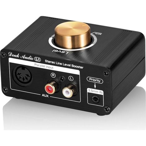Mini amplificateur de niveau de ligne stéréo pour MP3, gain 20 dB + contrôle du volume (1/5)