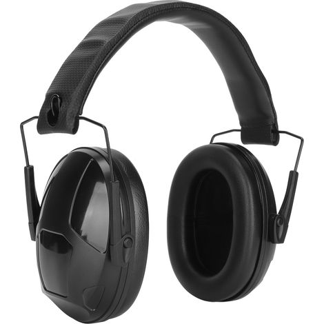 Protection auditive pliable anti-bruit NRR 31dB, serre-tête noir fin pour chasse et travail du bois, SNR 33dB. (1/5)