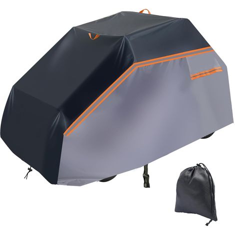 Housse de tracteur à gazon 600D, 201 x 140 x 117 cm, imperméable, résistante à la poussière, aux UV, avec cordons de serrage et sac de protection pour toutes les saisons/intempéries (1/5)