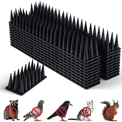 Pic Anti Pigeon, 8,6 M / 20 Pièces Anti Pigeons pour Balcon, Pics Anti-Oiseaux, Pique Anti Pigeon Plastique Protection Contre Les Pigeons, Chats, martres, clôtures, rebords de fenêtres, toits